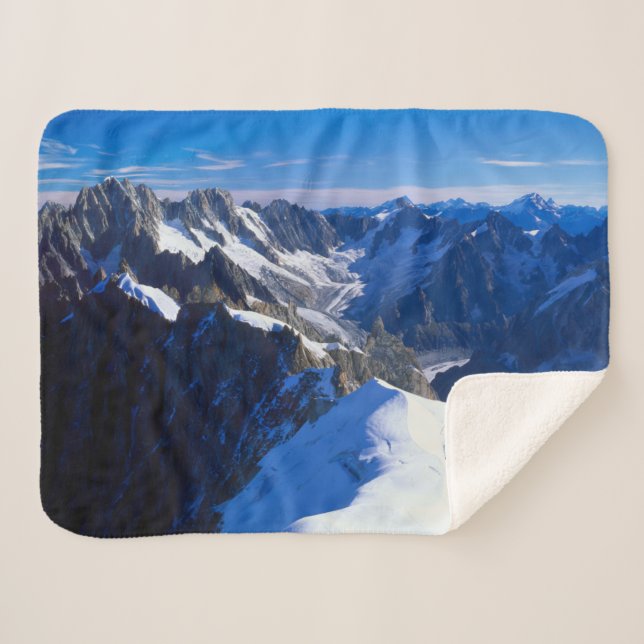 Mountains | Mont Blanc, European Alps Sherpa Blanket (Front (Horizontal))