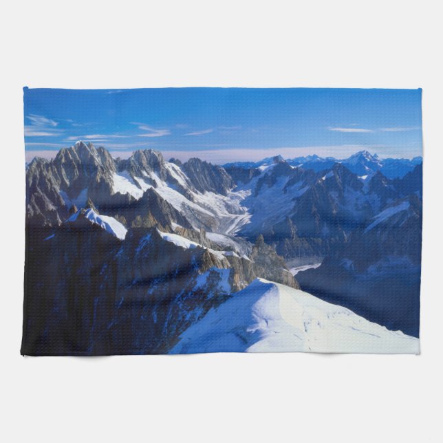 Mountains | Mont Blanc, European Alps Tea Towel (Horizontal)