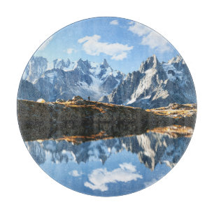 Mountains Mont Blanc Massif, France Cutting Board