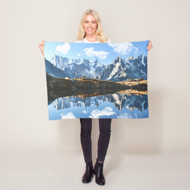 Mountains | Mont Blanc Massif, France Fleece Blanket (In Situ)