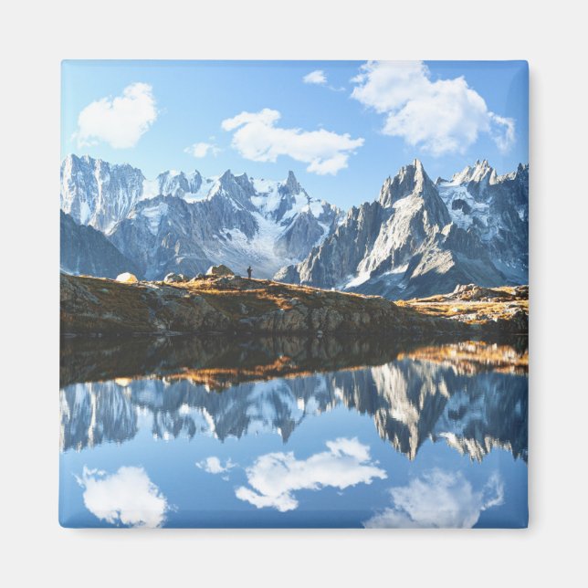 Mountains | Mont Blanc Massif, France Magnet (Front)