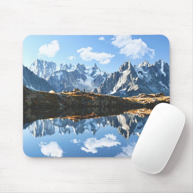 Mountains | Mont Blanc Massif, France Mouse Mat (With Mouse)