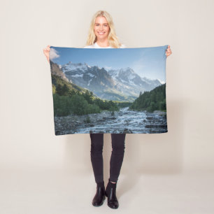 Mountains   Mont Blanc Massif, Italy Fleece Blanket