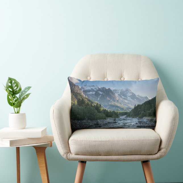 Mountains | Mont Blanc Massif, Italy Lumbar Cushion (Chair)