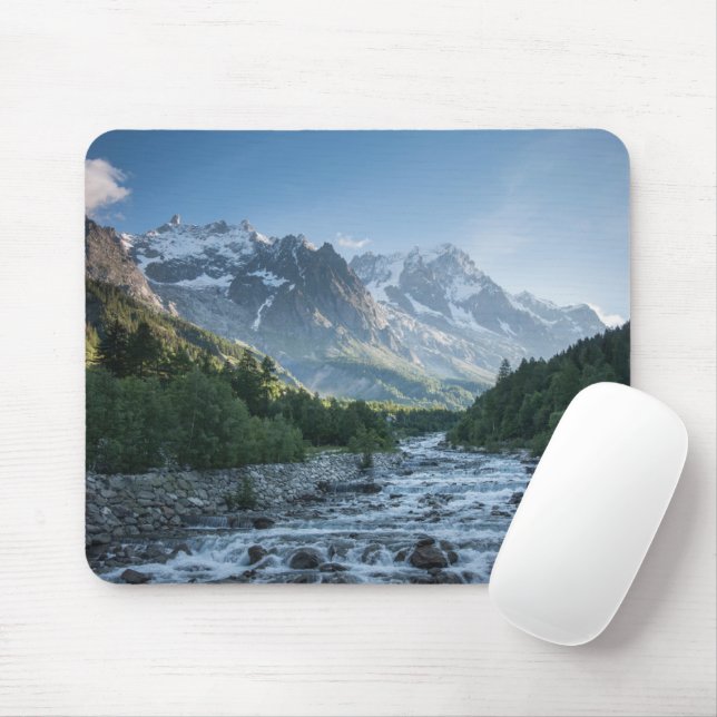 Mountains | Mont Blanc Massif, Italy Mouse Mat (With Mouse)