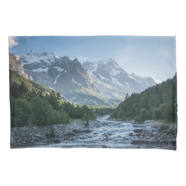 Mountains | Mont Blanc Massif, Italy Pillowcase (Front)