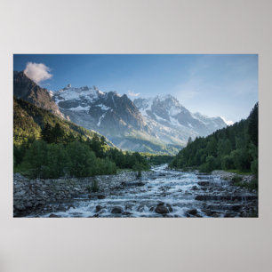 Mountains Mont Blanc Massif, Italy Poster