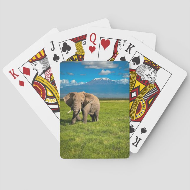 Mountains | Mount Kilimanjaro Tanzania, Africa Playing Cards (Back)
