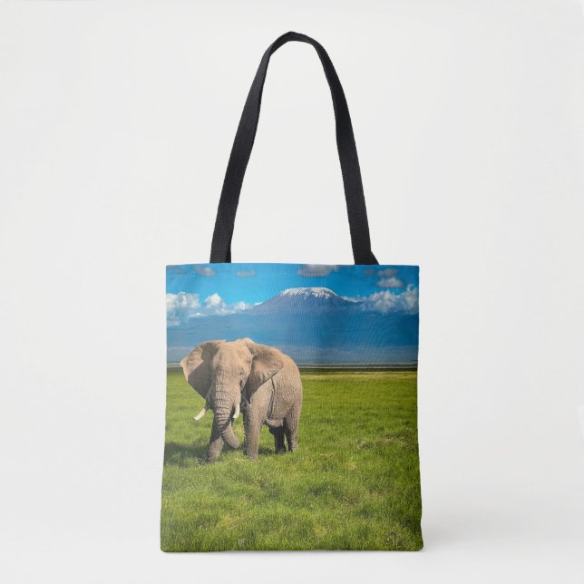 Mountains | Mount Kilimanjaro Tanzania, Africa Tote Bag (Front)