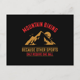 Mountains - Mountain Biking Without Ball Postcard