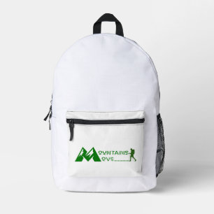 Mountains Move Printed Backpack