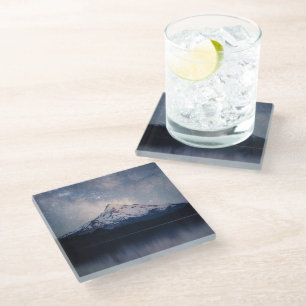 Mountains   Mt. Hood Portland, Oregon Glass Coaster