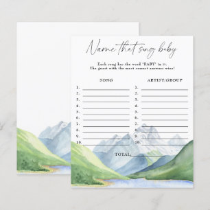 Mountains - Name that song baby shower game