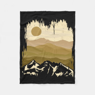 Mountains Nature Sun Outdoor Climbing Camping Fleece Blanket