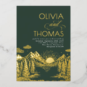 Mountains Nature Sunset Romantic Elegant Wedding