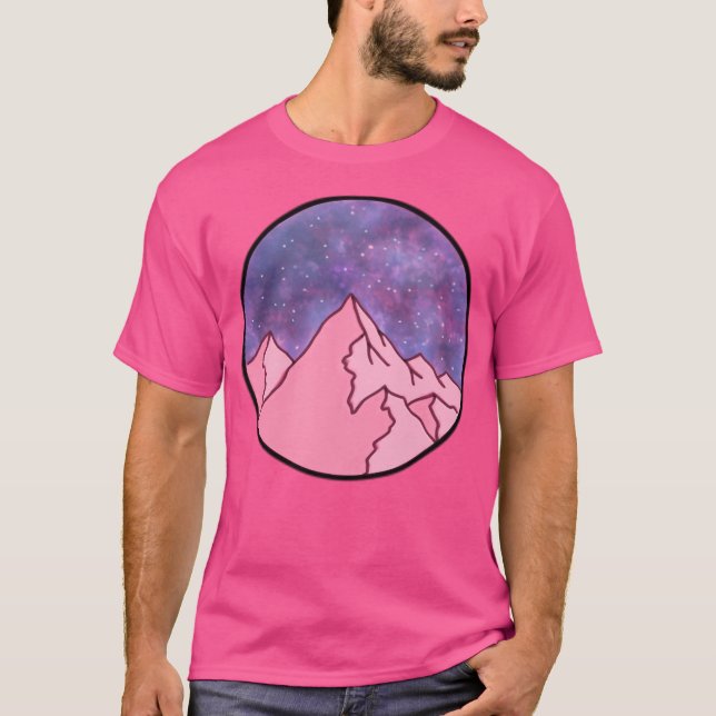 Mountains - Night Long T-Shirt (Front)