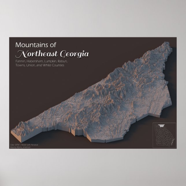 Mountains of Northeast Georgia Poster (Front)