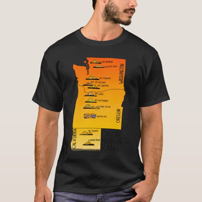 Mountains of the Cascade Range T-Shirt (Front)