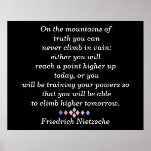 Mountains of Truth - Nietzsche quote - art print