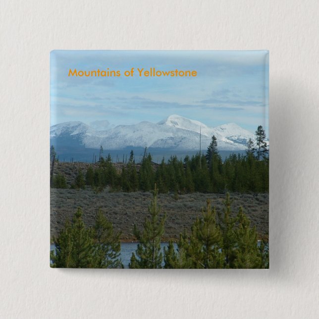 Mountains of Yellowstone Button (Front)