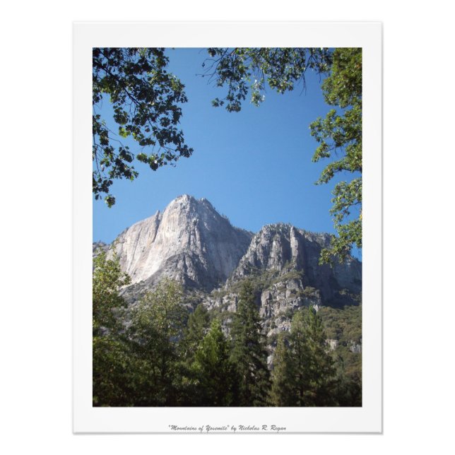 "Mountains of Yosemite" Professional Photo Print (Front)