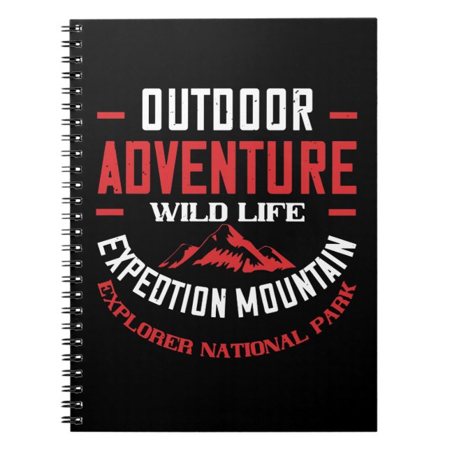 Mountains - Outdoor Adventure Wild Life Notebook (Front)