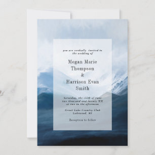 Mountains painterly Landscape Wedding Invitation