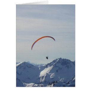 mountains paragliding fly to freedom and success