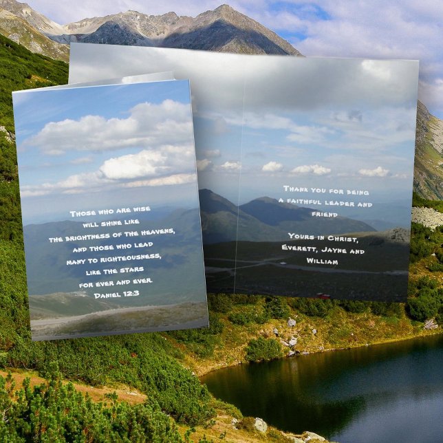 Mountains Pastor Appreciation Leadership Card (Creator Uploaded)