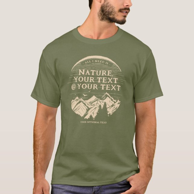 Mountains Personalised T-Shirt (Front)