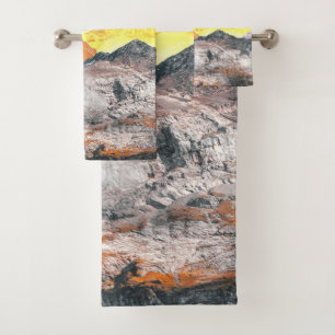 Mountains (photo montage) 1 bath towel set