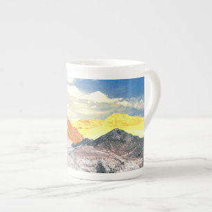 Mountains (photo montage) 1 bone china mug
