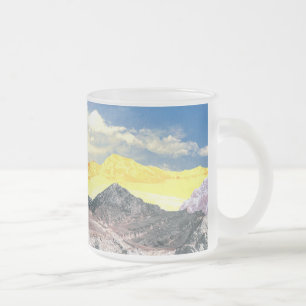 Mountains (photo montage) 1 frosted glass coffee mug