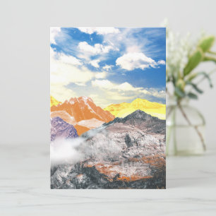 Mountains (photo montage) 1 thank you card