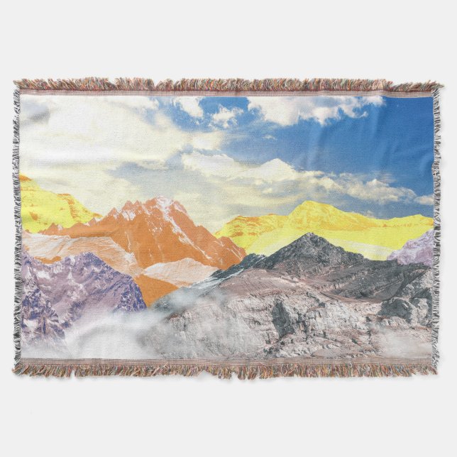 Mountains (photo montage) 1 throw blanket (Front)