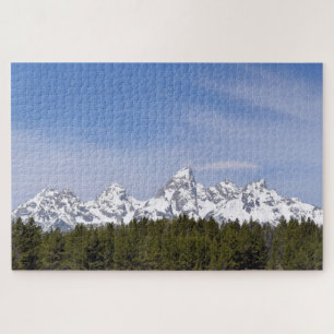 Mountains, Pine Trees and Blue Skies - 20x30 inch Jigsaw Puzzle