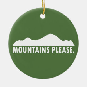 Mountains Please Ceramic Tree Decoration