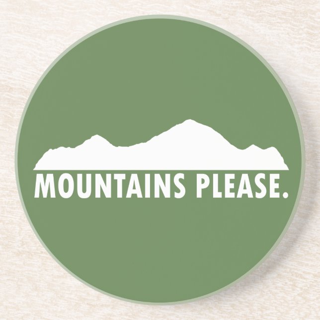 Mountains Please Coaster (Front)