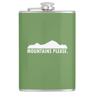 Mountains Please Hip Flask