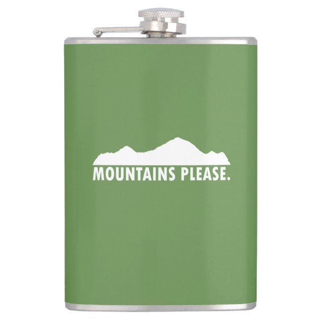 Mountains Please Hip Flask (Front)