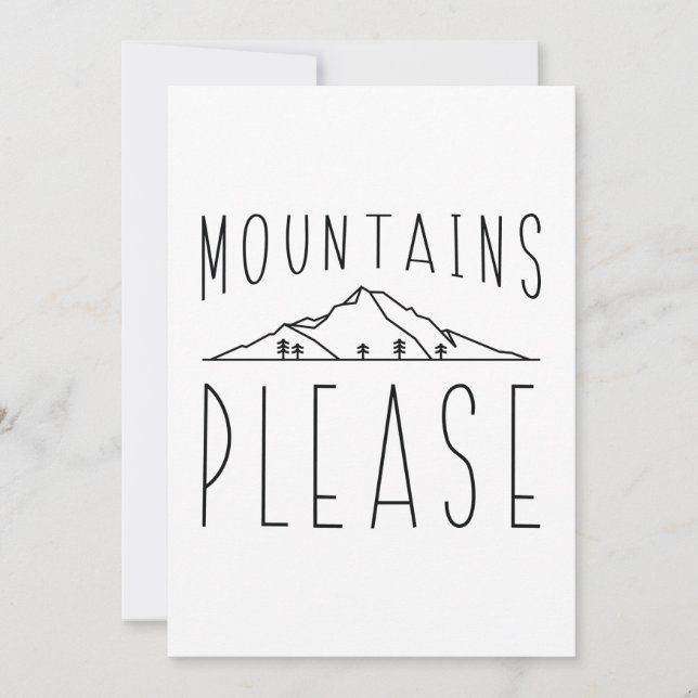 Mountains Please Thank You Card (Front)