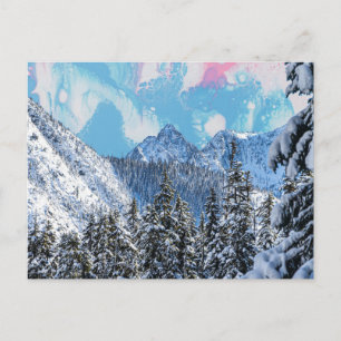 mountains postcard