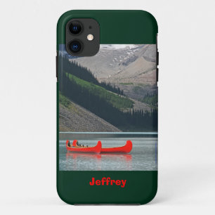 Mountains & Red Canoes, Name, iPhone 11 Case