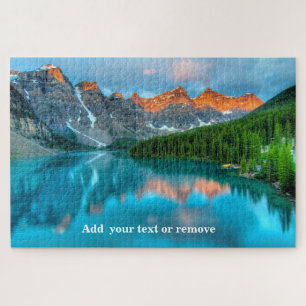 Mountains reflected in Lake Louise, Alberta Canada Jigsaw Puzzle