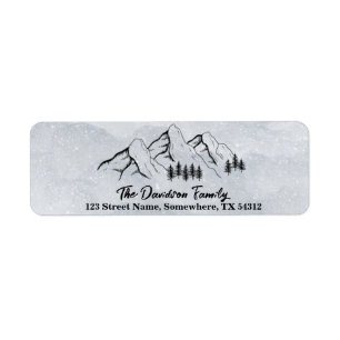 Mountains Return Address Label