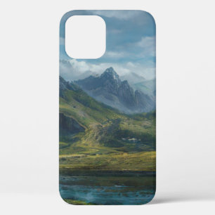 Mountains river grass pasture iPhone 12 case