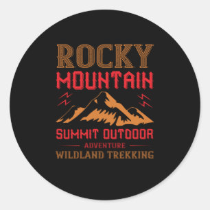 Mountains - Rocky Mountain Outdoor Adventure Classic Round Sticker