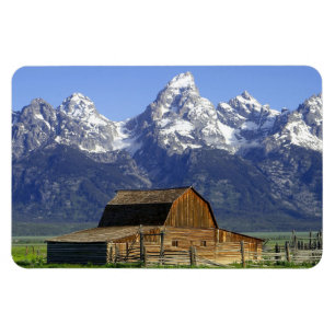 Mountains & Rustic Barn Magnet