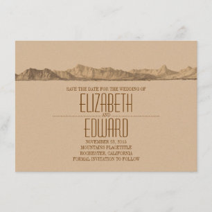 Mountains Save The Date Cards