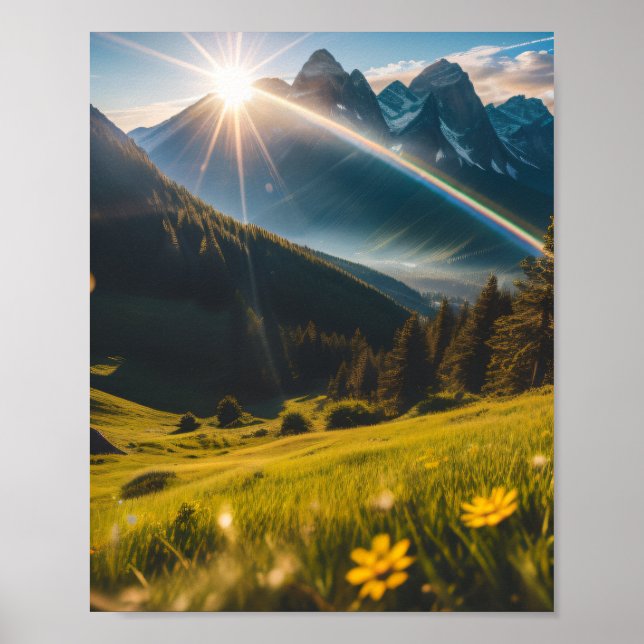 mountains scenery poster (Front)